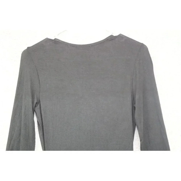 Abercrombie & Fitch Black Wrap Dress-3/4 Sleeves-Size Small-Stretchy - Picture 8 of 9